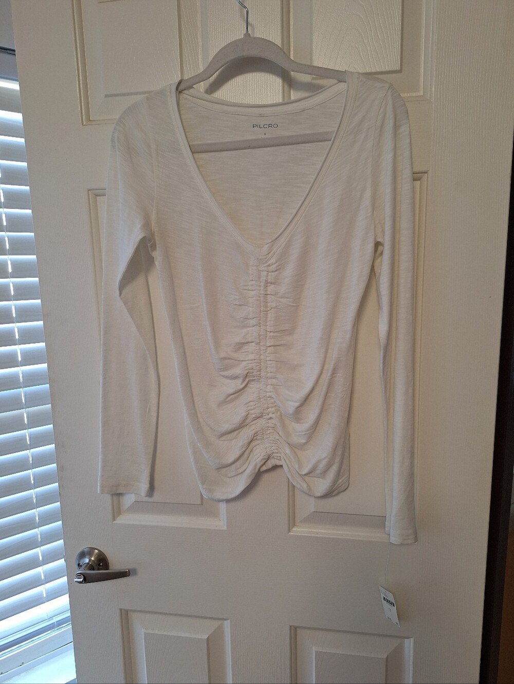 NWT PILCRO Anthropologie White Top Size Small